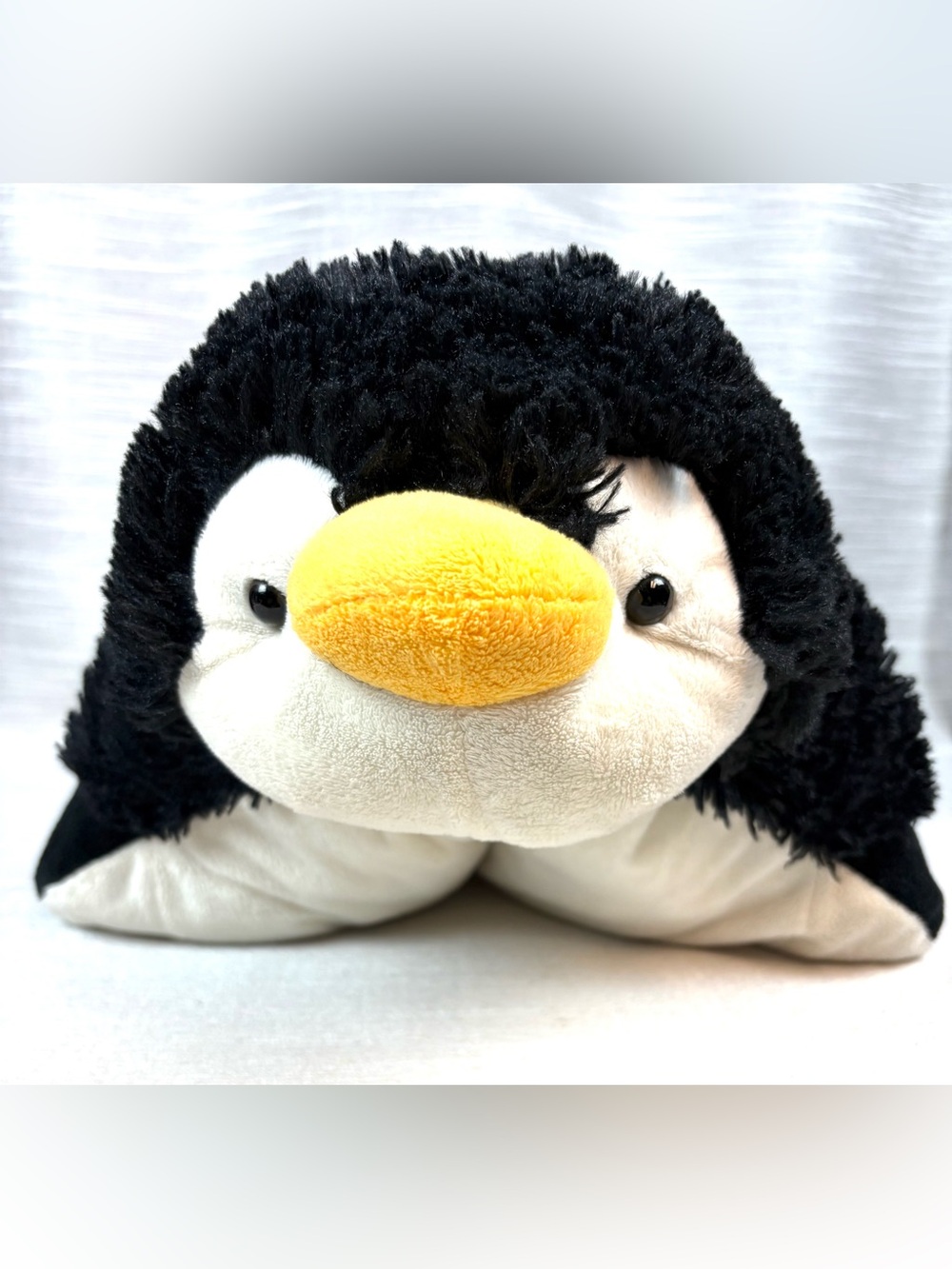 Plush Penguin Soft Toy - Black, White & Yellow Cuddly Buddy